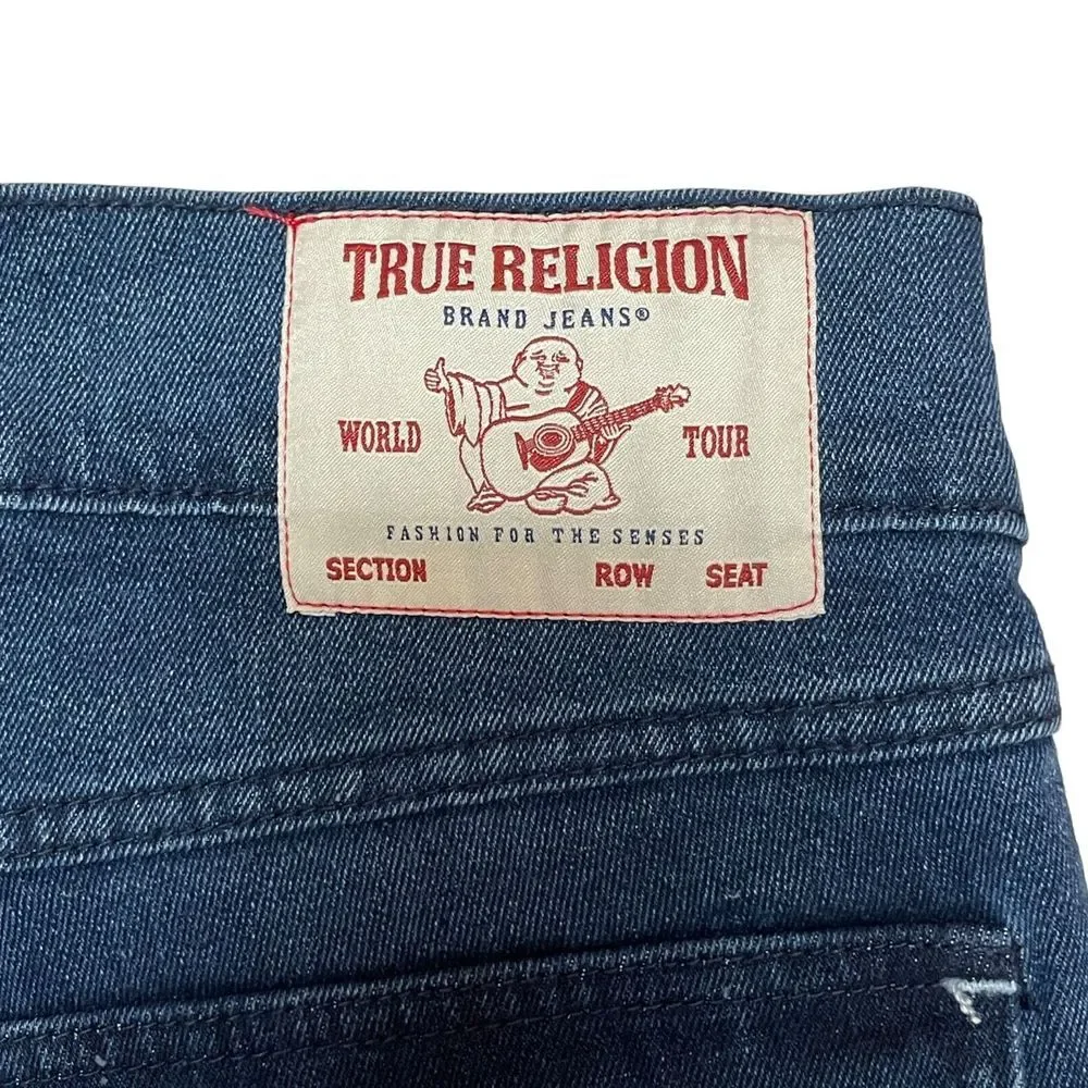New True Religion‎ Ricky Flap Relaxed Straight Men's Jean Denim Shorts Waist 33